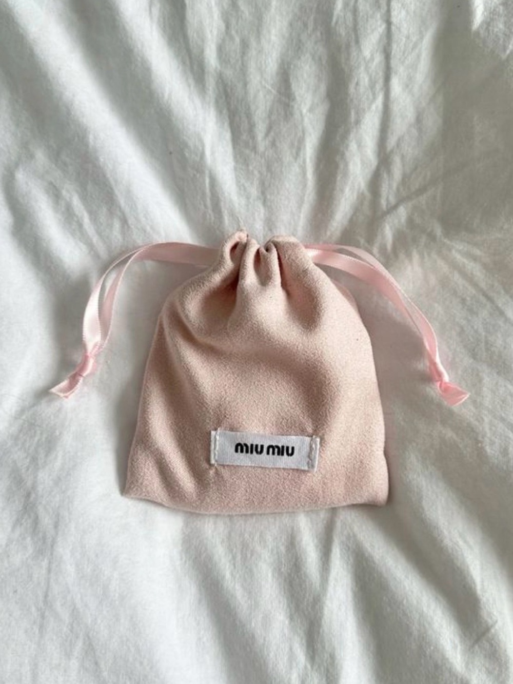 💞 NEW Miu Miu  Pink Drawstring small Dustbag